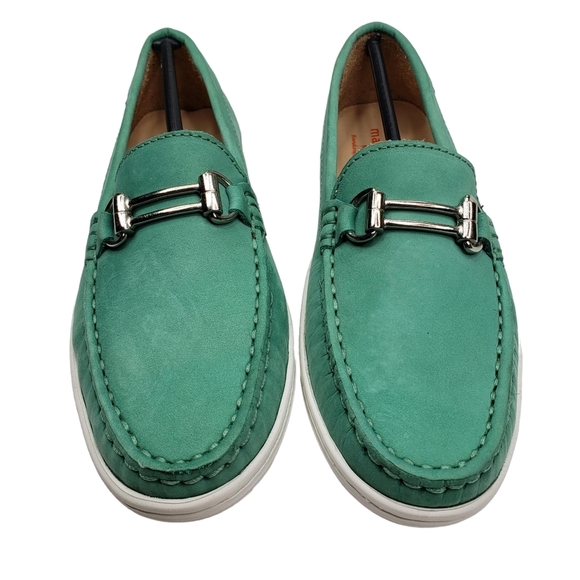 Marc Joseph | NIB Lexington Turquoise Nobuck Preppy Leather Loafer Girl's 2.5 - Picture 7 of 14